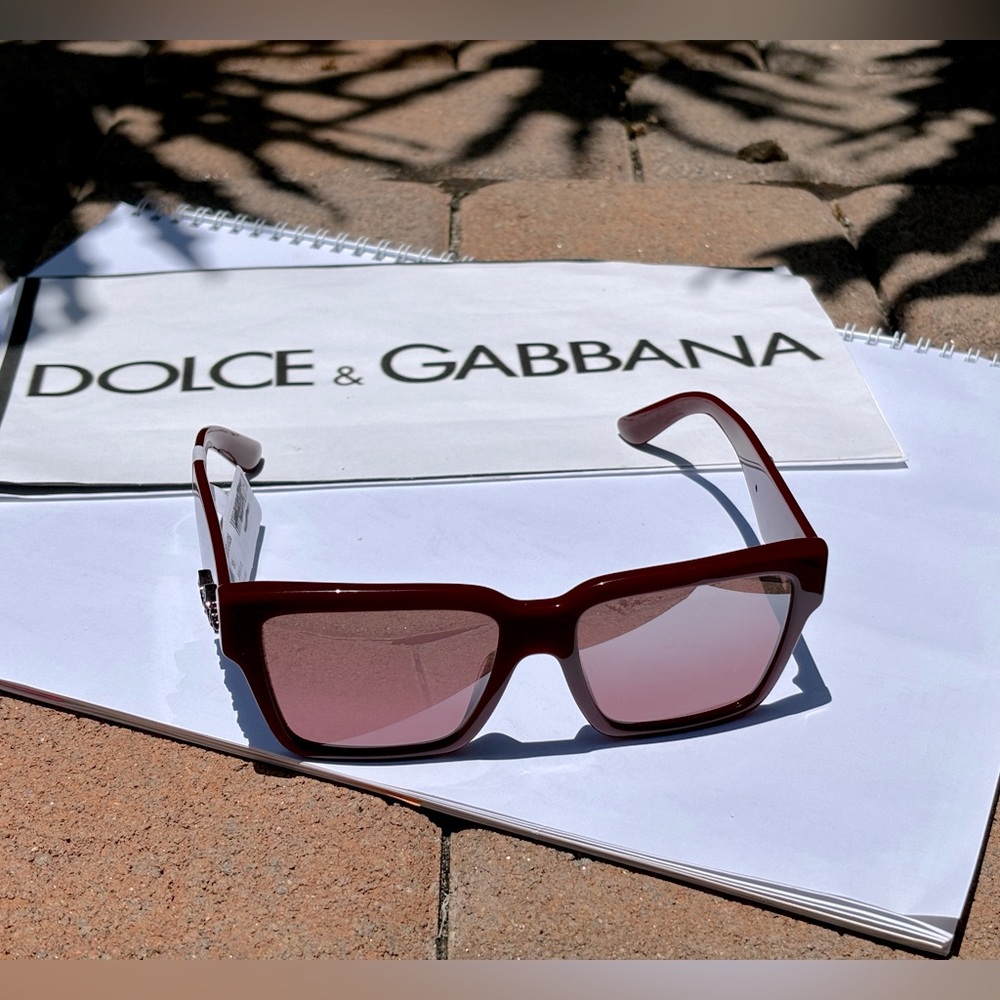 New Dolce and Gabbana DG4436 3081/7E Bordeaux Square sunglasses